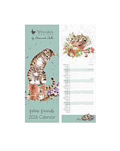 Wrendale Designs Feline Friends Slim Calendar 2026